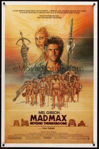 1w564 MAD MAX BEYOND THUNDERDOME 1sh '85 art of Mel Gibson & Tina Turner by Richard Amsel!
