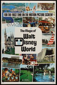 1w570 MAGIC OF WALT DISNEY WORLD 1sh '72 great theme park scenes for the first time on screen!