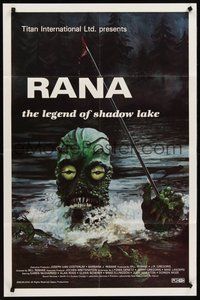 1w729 RANA: THE LEGEND OF SHADOW LAKE 1sh '75 Karen McDiarmid, Alan Ross, image of wacky monster!