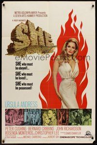 1w781 SHE 1sh '65 Hammer fantasy, image of sexy Ursula Andress, who must be possessed!