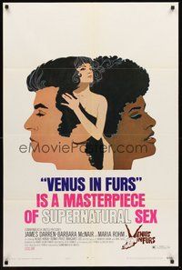1w923 VENUS IN FURS style B 1sh '70 Maria Rohm in Jess Franco's masterpiece of supernatural sex!