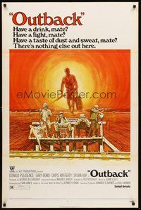 1w936 WAKE IN FRIGHT 1sh '71 tough Australian Outback, have a drink, have a fight!