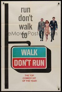 1w937 WALK DON'T RUN style B teaser 1sh '66 Cary Grant & Samantha Eggar at Tokyo Olympics!