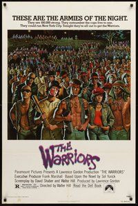 1w953 WARRIORS 1sh '79 Walter Hill, Jarvis artwork of the armies of the night!