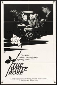 1w962 WHITE ROSE int'l 1sh '83 Die WeiBe Rose, Lena Stolze, Wulf Kessler, WWII!