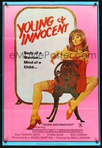 1w969 WILD INNOCENTS 1sh '82 woman's body, child's mind, sexy Young & Innocent art, Ron Jeremy!