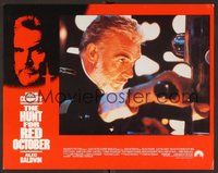 1x603 HUNT FOR RED OCTOBER English LC '90 close up of submarine captain Sean Connery at periscope!