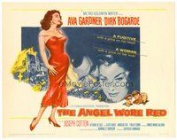 1x060 ANGEL WORE RED TC '60 sexy full-length Ava Gardner, Dirk Bogarde has a price on his head!