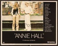 1x344 ANNIE HALL LC #4 '77 classic scene of Woody Allen & Diane Keaton thinking & talking!