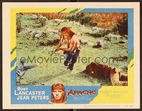 1x345 APACHE LC #3 '54 Native American Burt Lancaster charging w/ gun, directed by Robert Aldrich!
