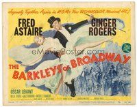 1x067 BARKLEYS OF BROADWAY TC '49 artwork of Fred Astaire & Ginger Rogers dancing in New York!