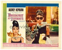 1x397 BREAKFAST AT TIFFANY'S LC #6 '61 great close up of Audrey Hepburn in sunglasses & diamonds!