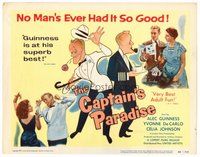 1x094 CAPTAIN'S PARADISE TC '53 great artwork & photos of Alec Guinness trying to juggle two wives!