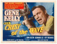 1x117 CREST OF THE WAVE TC '54 great close up of angry Gene Kelly at periscope of submarine!