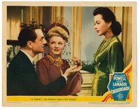 1x446 CROSSROADS LC '42 pretty Claire Trevor between William Powell & sexy Hedy Lamarr!