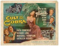 1x119 CULT OF THE COBRA TC '55 artwork of sexy Faith Domergue & giant cobra snake!
