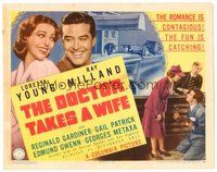 1x125 DOCTOR TAKES A WIFE TC '40 Ray Milland & sexy Loretta Young, the romance is contagious!