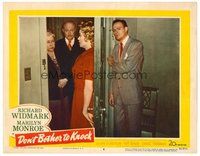 1x477 DON'T BOTHER TO KNOCK LC #6 '52 Marilyn Monroe hides that Richard Widmark is with her!