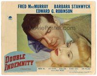 1x479 DOUBLE INDEMNITY LC #2 '44 Billy Wilder, best close up of Barbara Stanwyck & Fred MacMurray!