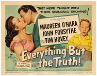 1x132 EVERYTHING BUT THE TRUTH TC '56 sexy Maureen O'Hara got caught with her scandals showing!