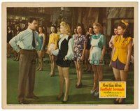 1x514 FOOTLIGHT SERENADE LC '42 Betty Grable, Jane Wyman & lots of sexy dancing girls at rehearsal!
