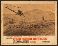 1x524 FROM RUSSIA WITH LOVE LC #2 '64 great image of Sean Connery as Bond chased by helicopter!