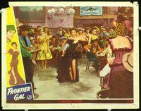 1x527 FRONTIER GAL LC '45 great image of sexy showgirl Yvonne De Carlo dancing in saloon!