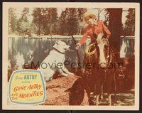 1x537 GENE AUTRY & THE MOUNTIES LC #5 '50 great image riding Champion getting gun from white dog!