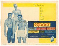 1x143 GIDGET TC '59 cute Sandra Dee sits on James Darren & Cliff Robertson's shoulders!