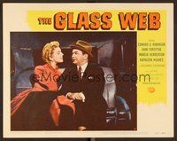 1x554 GLASS WEB LC #7 '53 close up of Edward G. Robinson & sexy Kathleen Hughes in car!