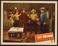 1x575 HAUNTED MINE LC '46 Johnny Mack Brown holds gun on Marshall Reed & other bad guys w/hostage!