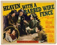 1x150 HEAVEN WITH A BARBED WIRE FENCE TC '39 sexy Jean Rogers & young Glenn Ford!