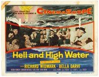 1x151 HELL & HIGH WATER TC '54 Samuel Fuller, Richard Widmark on military submarine!