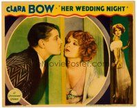 1x583 HER WEDDING NIGHT LC '30 great close portrait of sexy Clara Bow being wooed by Ralph Forbes!