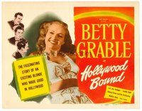 1x155 HOLLYWOOD BOUND TC '47 sexy exciting blonde Betty Grable made good in Hollywood!