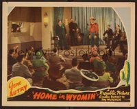 1x590 HOME IN WYOMIN' LC '42 cowboy Gene Autry singing on stage w/band!