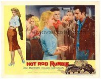 1x594 HOT ROD RUMBLE LC '57 close up of punk in leather jacket & pretty Leigh Snowden!