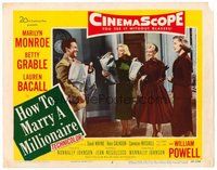 1x600 HOW TO MARRY A MILLIONAIRE LC #3 '53 Mitchell, Marilyn Monroe, Betty Grable & Lauren Bacall!
