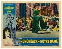 1x602 HUNCHBACK OF NOTRE DAME LC #8 '57 sexy dancing Gina Lollobrigida dances by crowd of people!