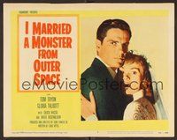 1x607 I MARRIED A MONSTER FROM OUTER SPACE LC #3 '58 frightened bride Gloria Talbott & Tom Tryon!