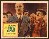 1x610 I'M ALL RIGHT JACK LC #4 '60 close up of surprised Peter Sellers in crowd of men!