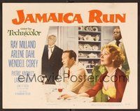 1x628 JAMAICA RUN LC #3 '53 Bill Walker stands behind Ray Milland & sexy Arlene Dahl!