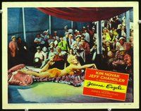 1x632 JEANNE EAGELS LC #3 '57 crowd watching sexiest Kim Novak laying on floor!
