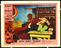 1x635 JESSE JAMES' WOMEN LC #4 '54 Peggie Castle, classic catfight image!