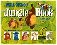 1x172 JUNGLE BOOK TC '67 Walt Disney cartoon classic, great image of all characters!