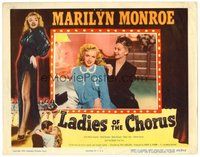 1x665 LADIES OF THE CHORUS LC R52 Adele Jergens plays with Marilyn Monroe's beautiful hair!