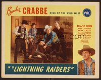 1x687 LIGHTNING RAIDERS LC '45 Buster Crabbe & Fuzzy St. John fighting Jolley and other bad guys!