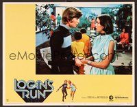 1x689 LOGAN'S RUN LC #7 '76 close up of Michael York holding sexy Jenny Agutter's hands!