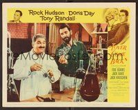 1x704 LOVER COME BACK LC #1 '62 bearded Rock Hudson shows cash to Jack Kruschen in laboratory!