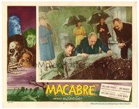 1x707 MACABRE LC #2 '58 William Castle, great image of terrified cast members & dug up grave!